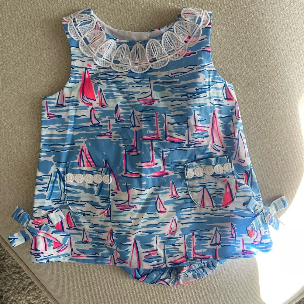 NWT - Lilly Pulitzer Infant Shift Dress - Boatylicious - 3-6 Mo